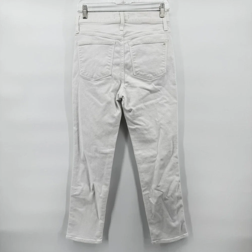 Madewell Stovepipe Jeans Women's Size 27 White Button Fly High‎ Rise